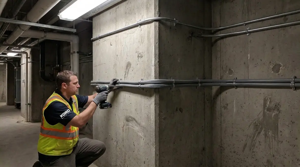 UF cable secured and supported to meet NFPA 70 Section 324.30