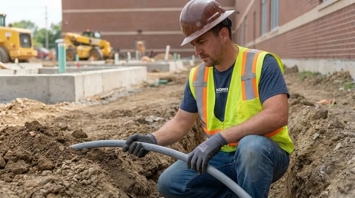 Underground NEC UF cable construction with corrosion resistant jacket