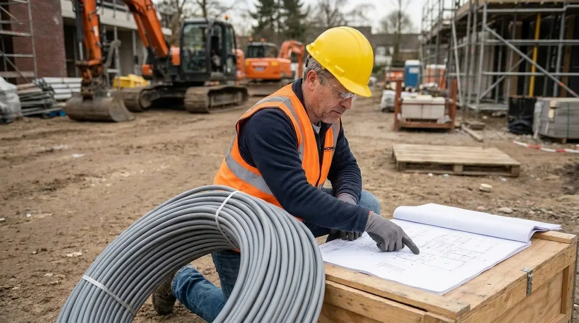 UF cable construction installed underground for commercial facility