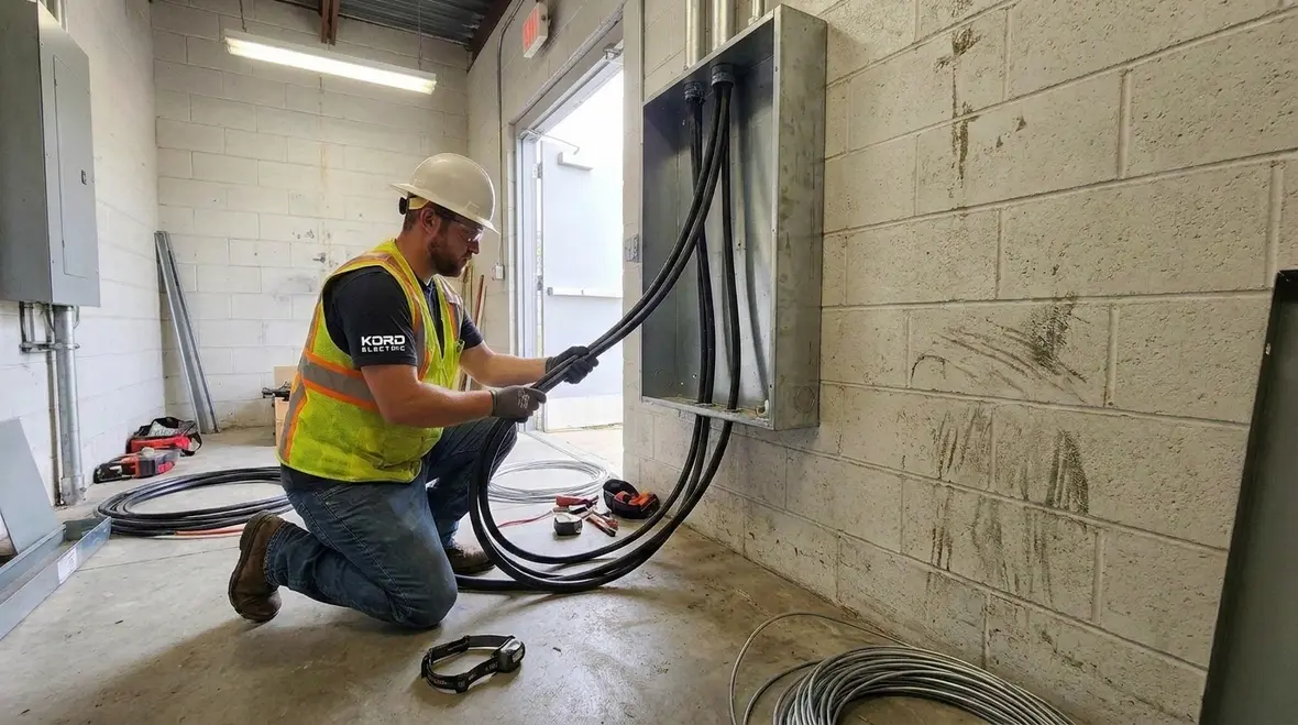 Routing of NEC service entrance conductors through a facility