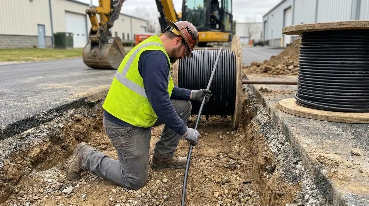 NEC USE underground service entrance routing near commercial building