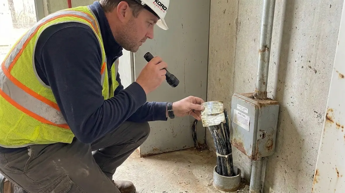 Service equipment and underground NEC USE cable interface