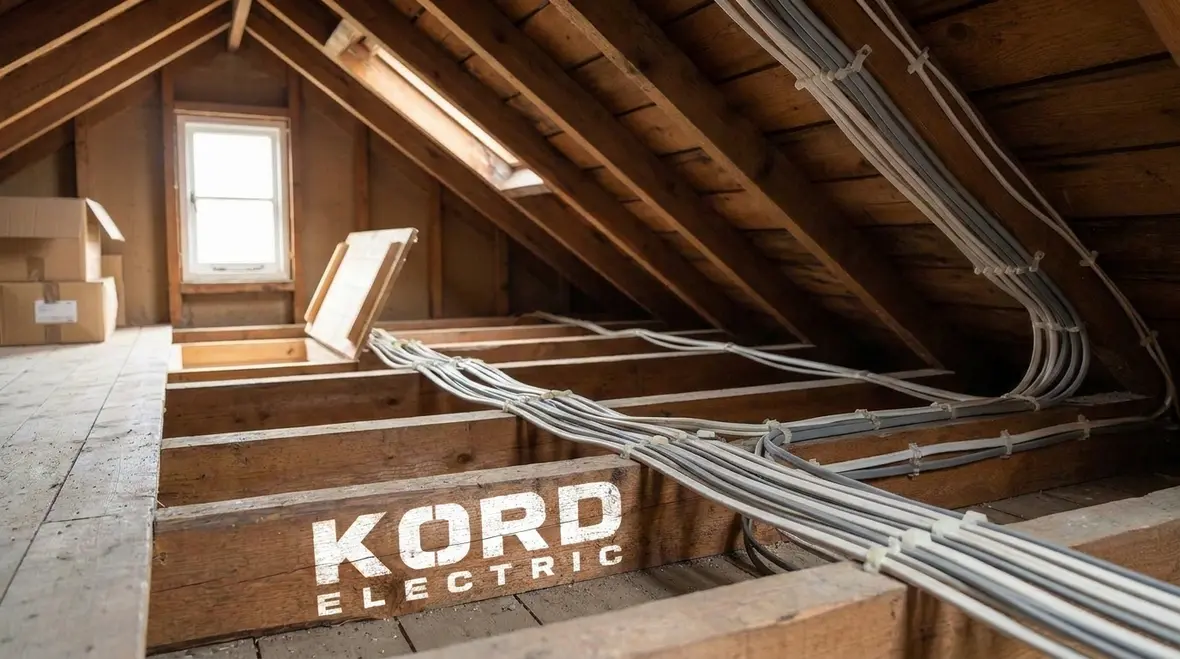 Electrical branch circuit conductors protected in an accessible commercial attic