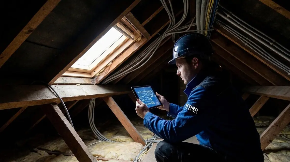 Shared attic pathways for electrical, HVAC, and life safety systems in a commercial facility