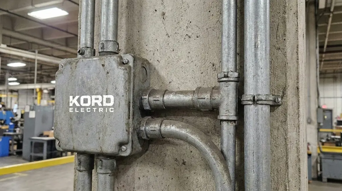 Commercial electrical box and fittings installed to NEC standards