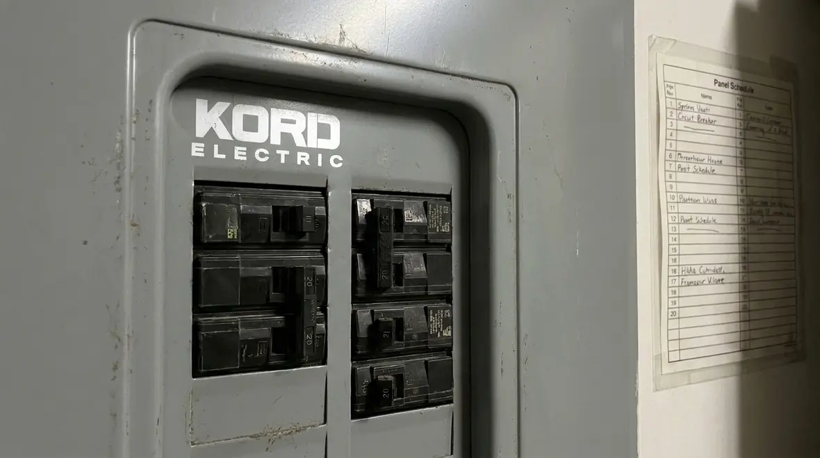 Technician updating NEC panel directory and branch circuit identification