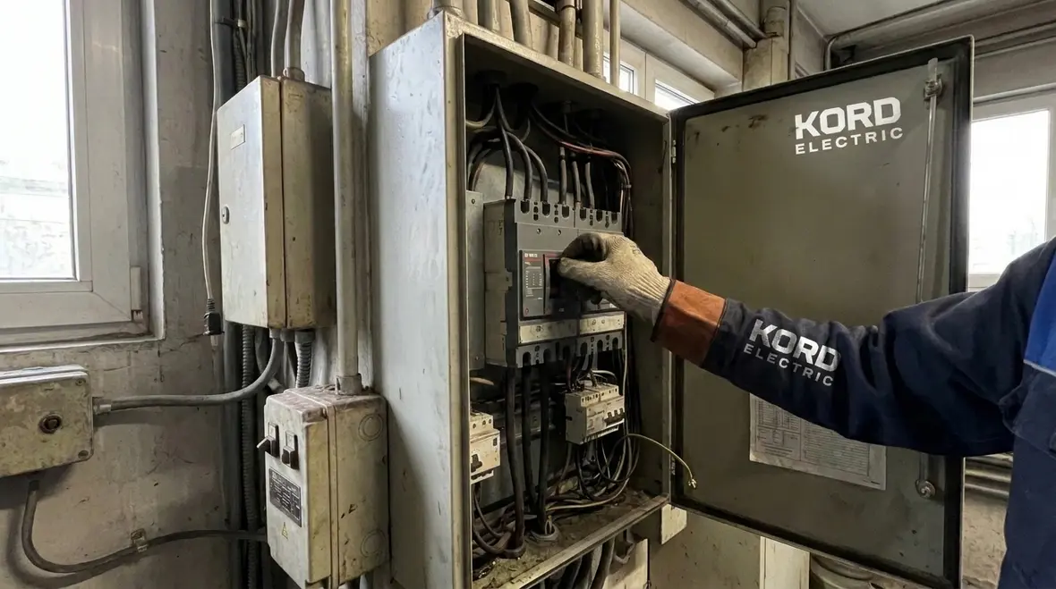 Commercial electrical room where NEC branch circuit overcurrent protection has been coordinated