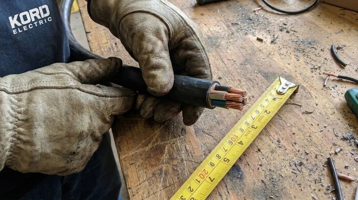 Cable sheath and branch circuit conductors installed in a commercial facility