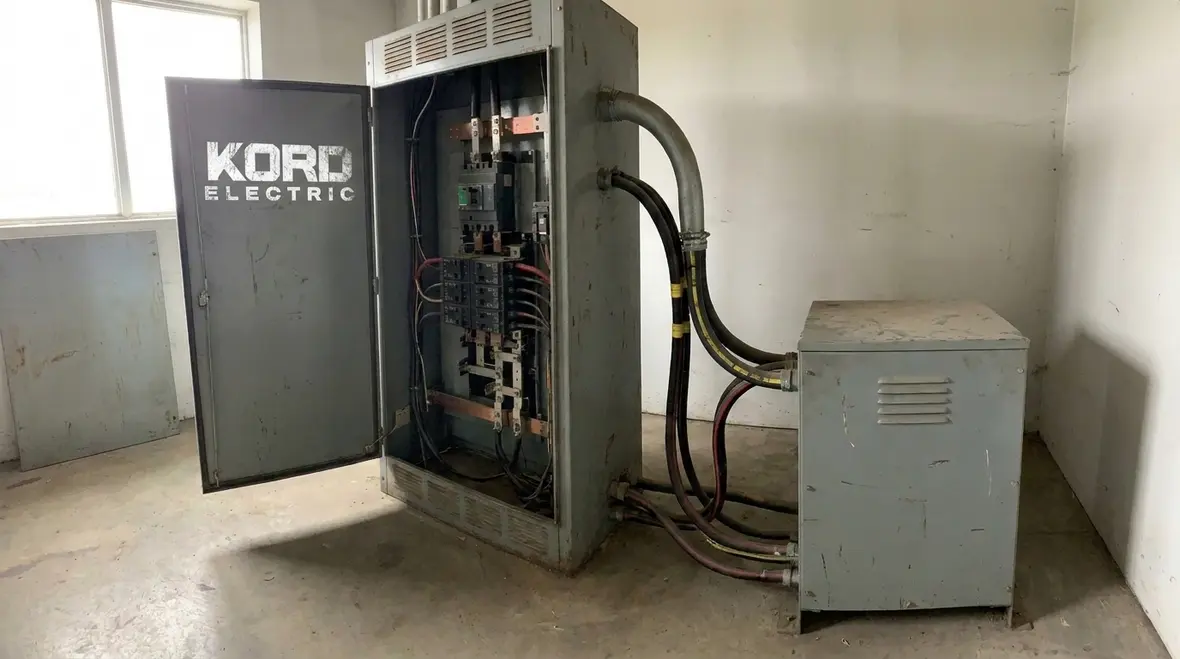 Technician verifying NEC autotransformer derived circuit compliance in the field