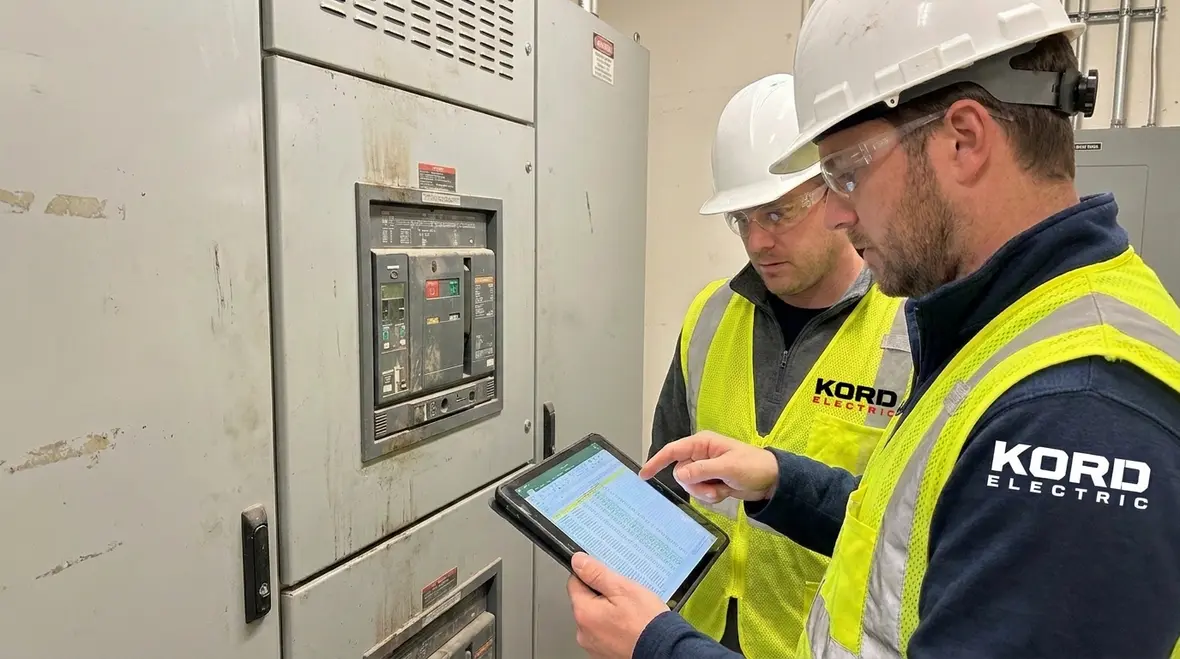 Commercial electrical panel under real-world operating conditions