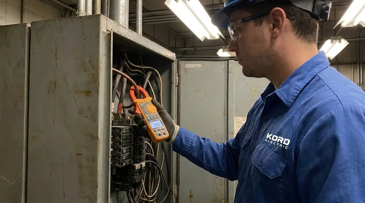 Facility team reviewing breaker interrupting ratings and fault current study results