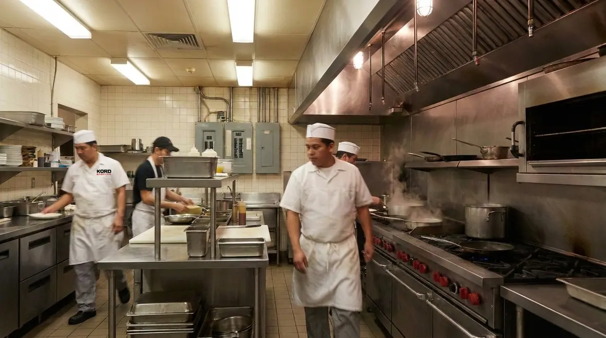 Commercial kitchen electrical distribution planned around NFPA 70 Section 120.55