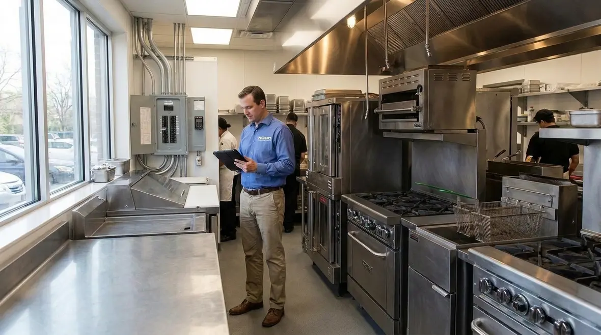 Engineer planning NEC electric cooking appliance loads on commercial panel schedules
