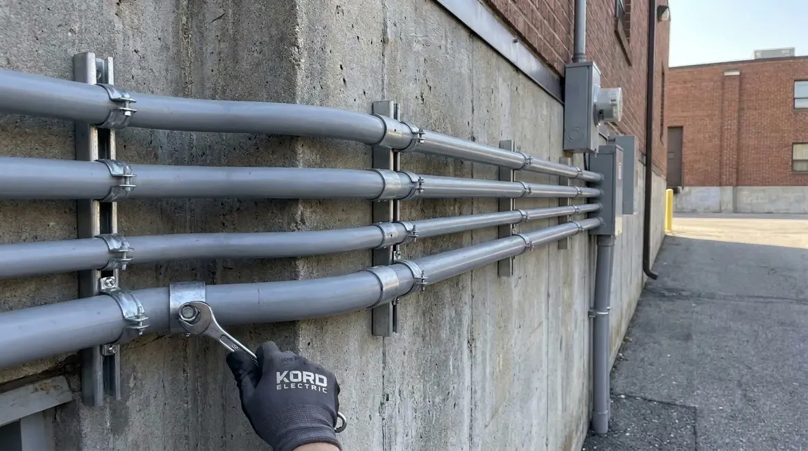 NEC conductor attachment to buildings