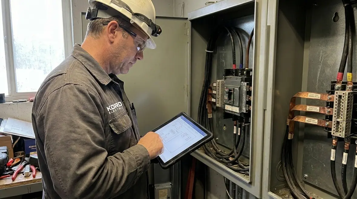 Industrial electrical bonding jumper inspection in a switchboard