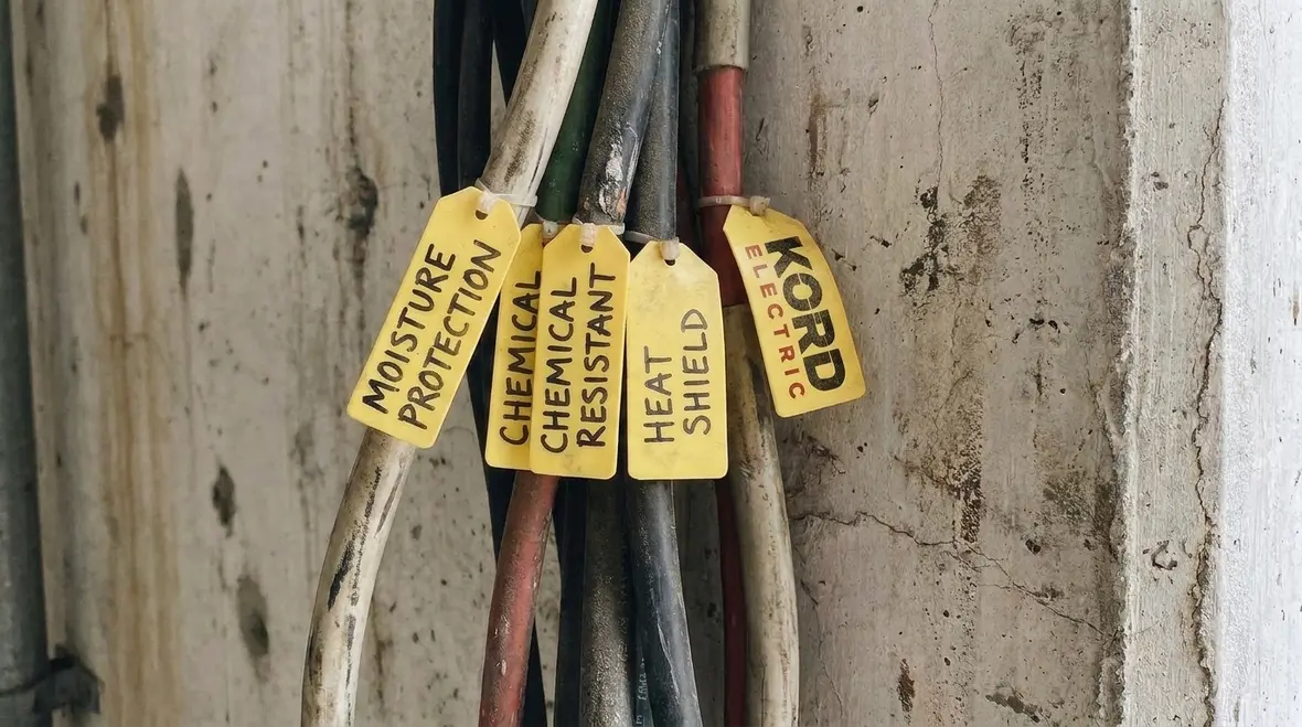 Technicians installing wiring with NEC-compliant protection against deteriorating agents