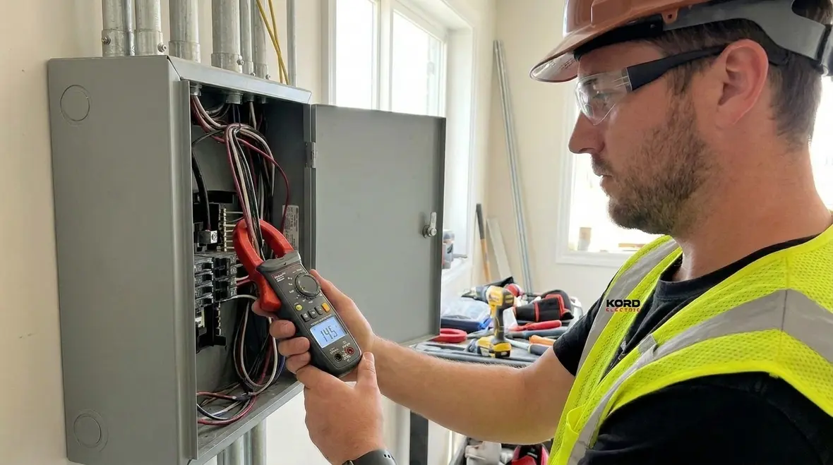 Kord Electric technicians reviewing NEC compliance for other loads in a commercial facility