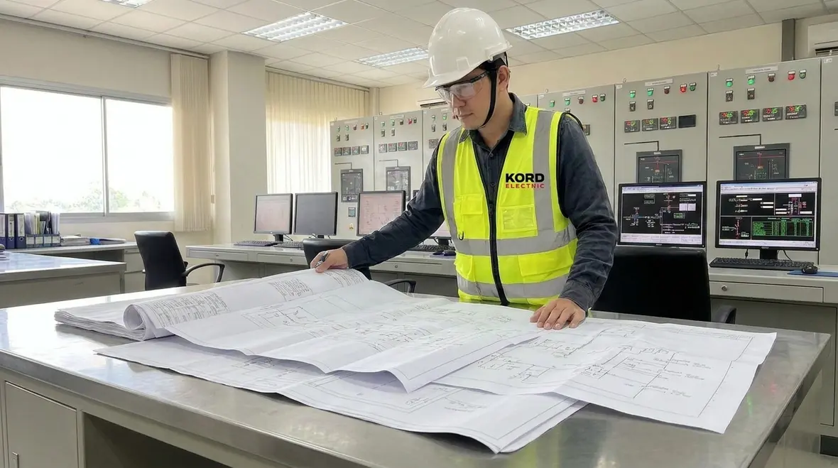 Electrical engineer reviewing NFPA 70 Section 120.14 other loads on a commercial one line diagram
