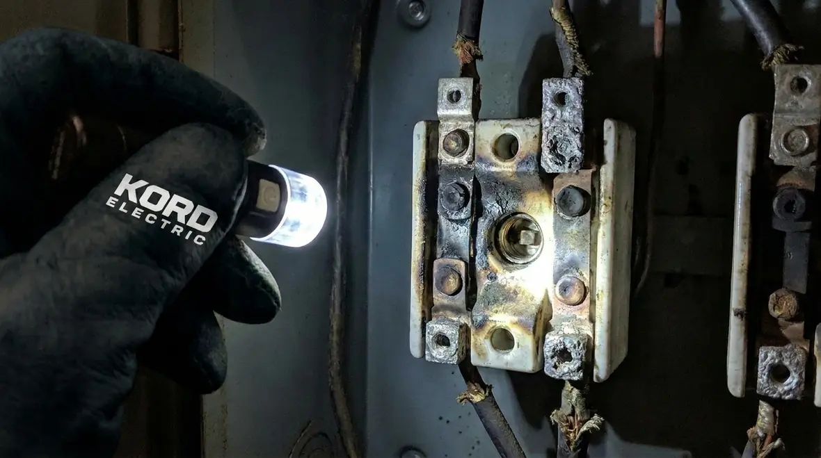 Technician replacing NEC edison base fuseholders following best practices