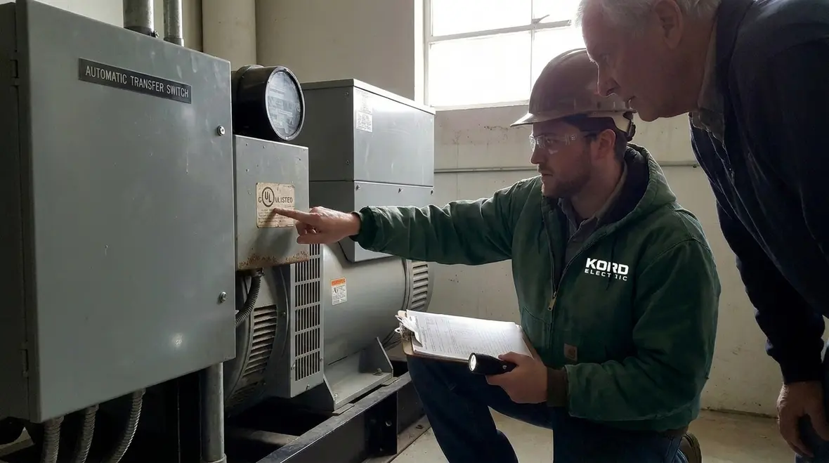 Labeled emergency electrical panel with verified NEC EMS listing documentation