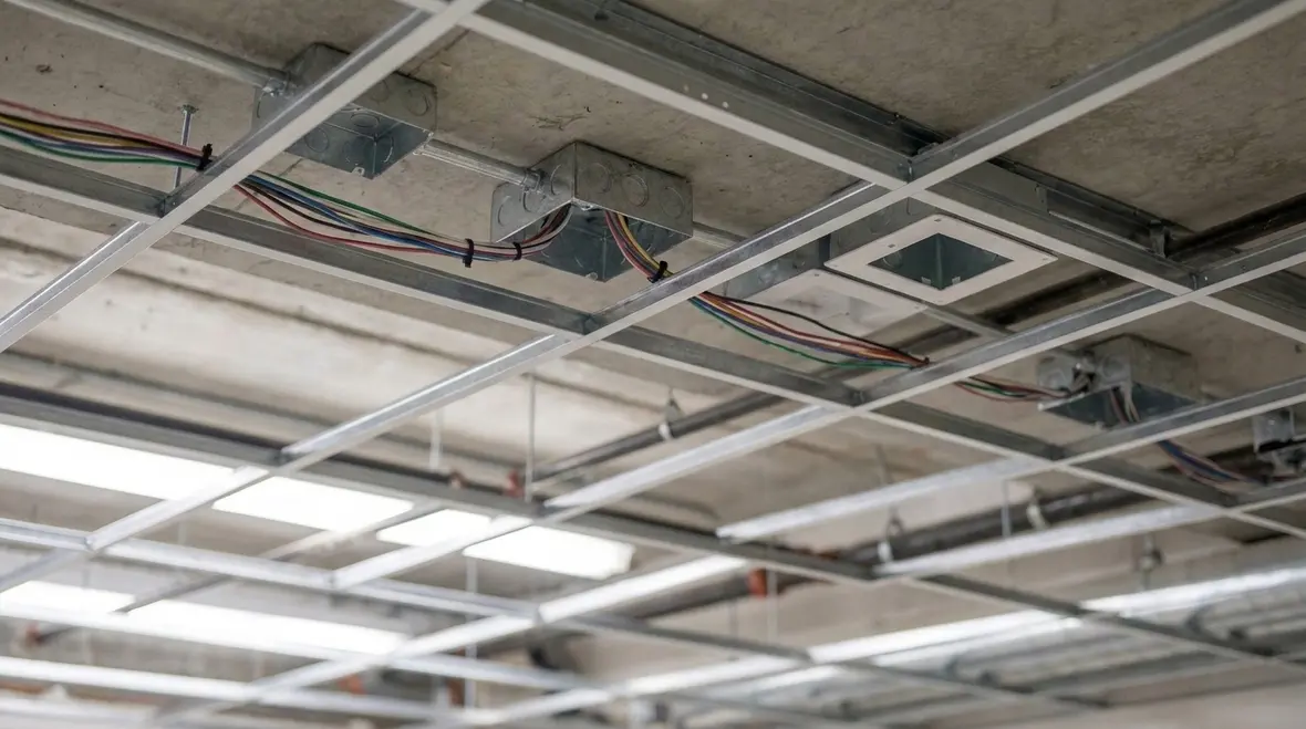 Outlets and junction box showing compliant free conductor length