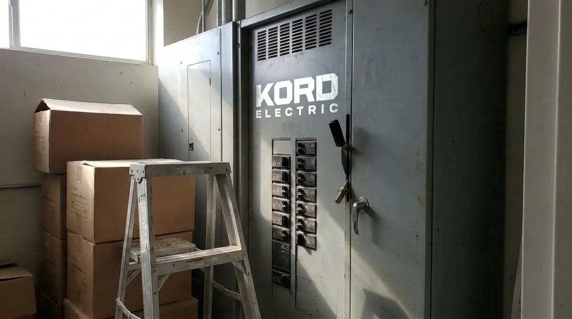 Industrial electrical room with NEC-compliant fuse disconnecting means