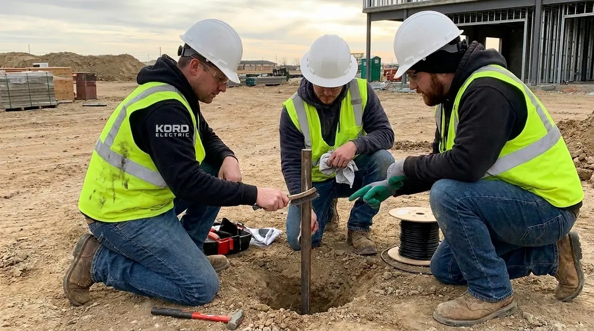 Overheated high voltage grounding connection caused by contaminated interface