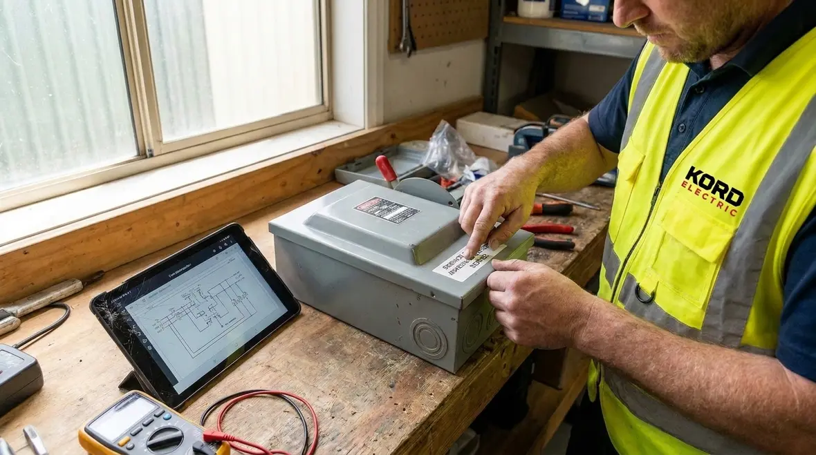 Clearly labeled service disconnects integrated into facility emergency planning