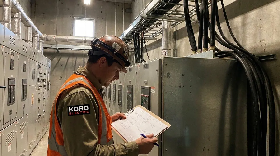 Technicians coordinating NEC service count and protection above 2 kV