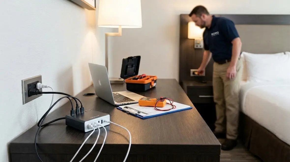 NEC hotel guest room receptacles