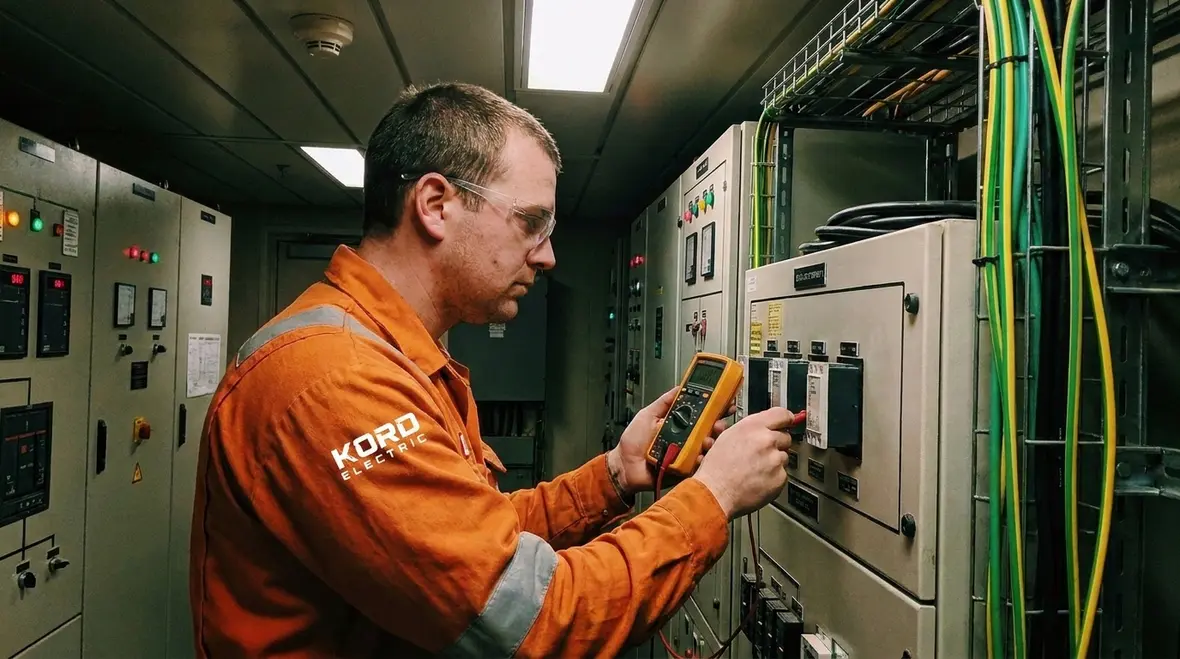 Instrument relays and metering panels supported by clean equipment grounding conductors