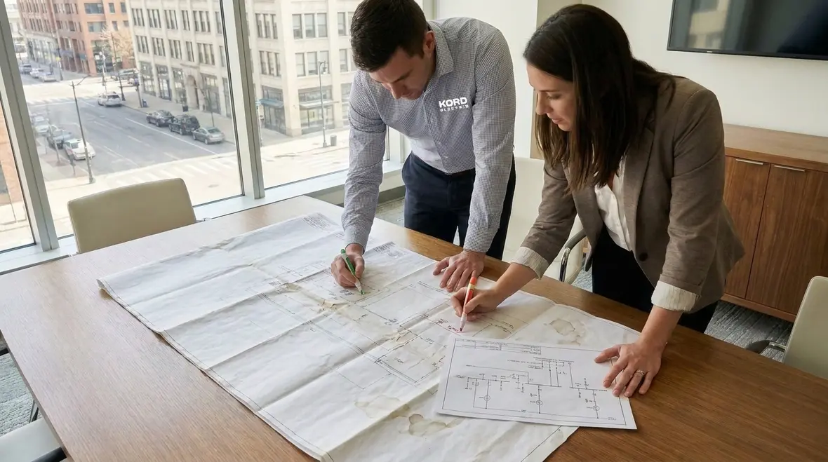 Kord Electric team aligning NEC noncoincident load demand factors with one line diagrams