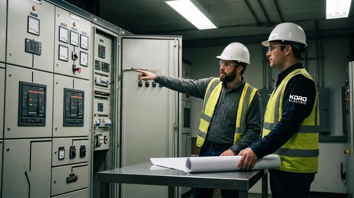 Engineer reviewing NEC allowable demand factor calculations on a one-line diagram