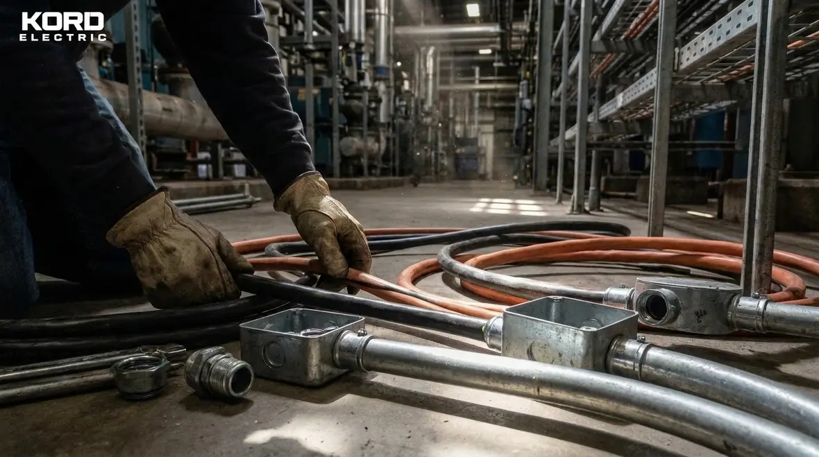 Routing and protection details for NEC high voltage 2 kV service conductors