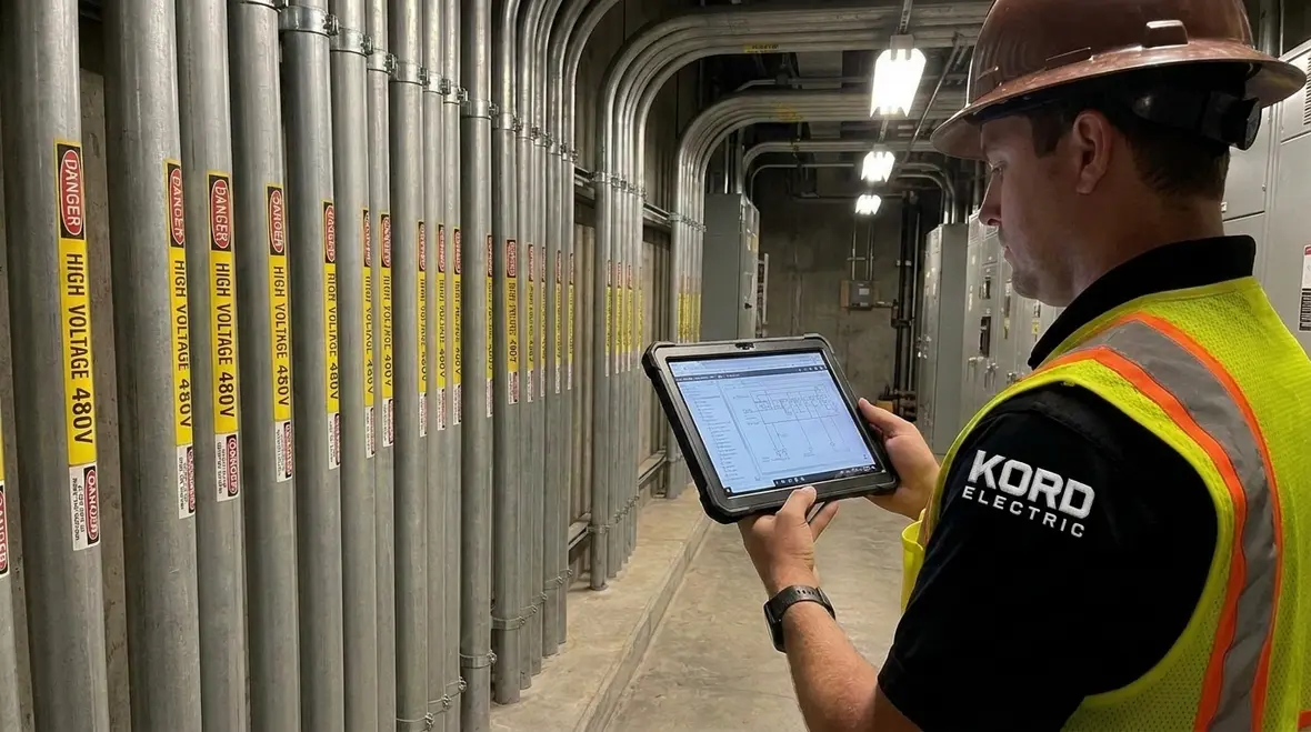 Conduit and cable transitions for NEC high voltage services in a commercial building