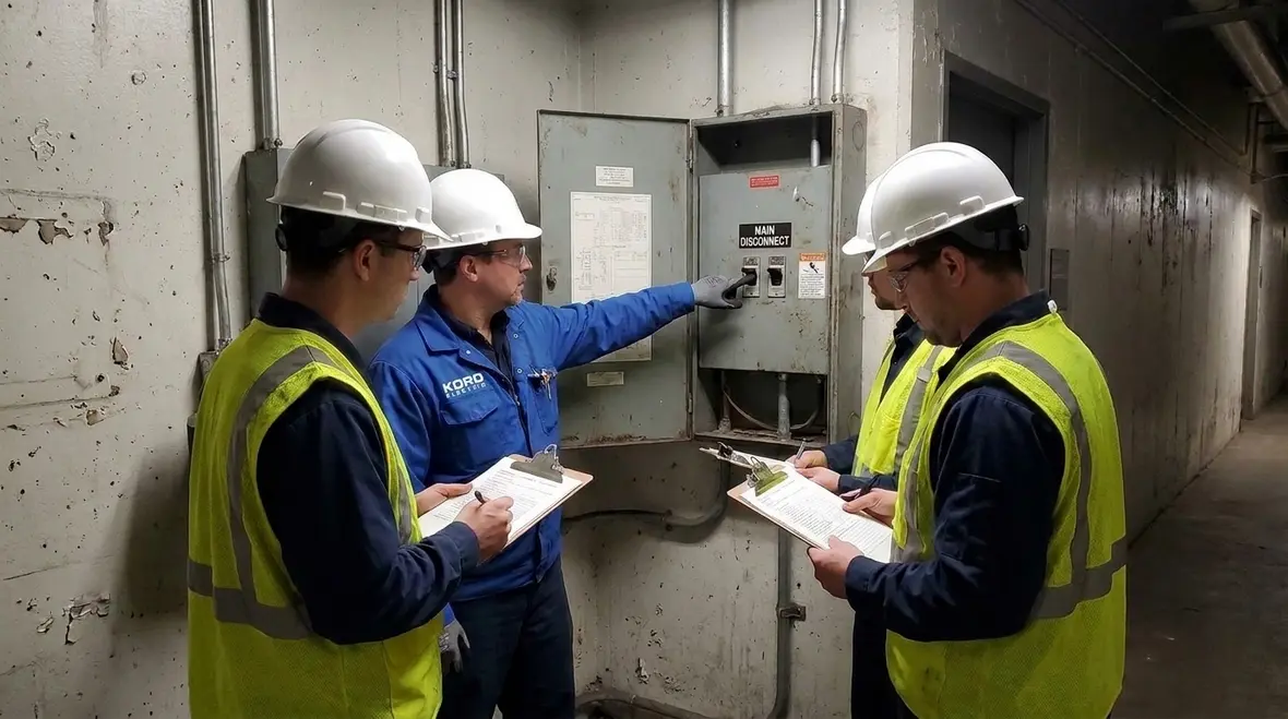 Servicing disconnect installed for safe equipment isolation