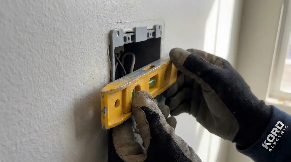 Inspector reviewing installation best practices for nonmetallic boxes