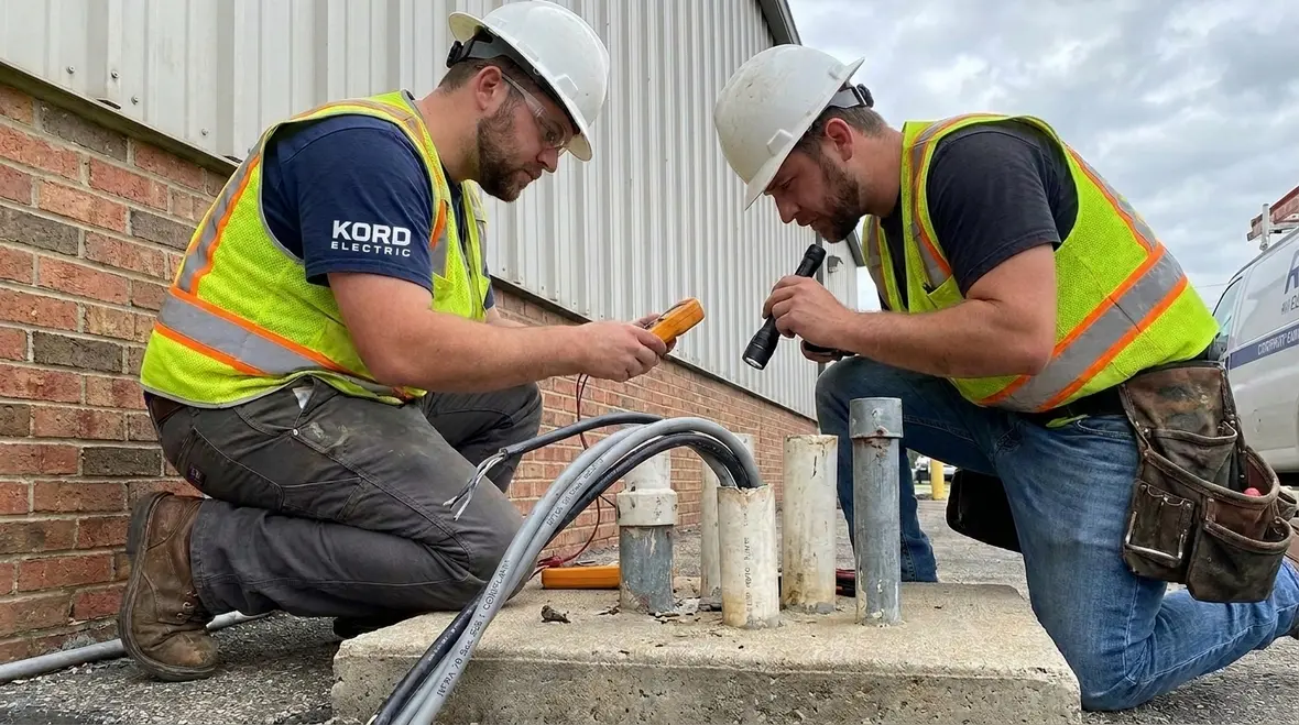 Outside branch circuit conduit routing at a commercial facility