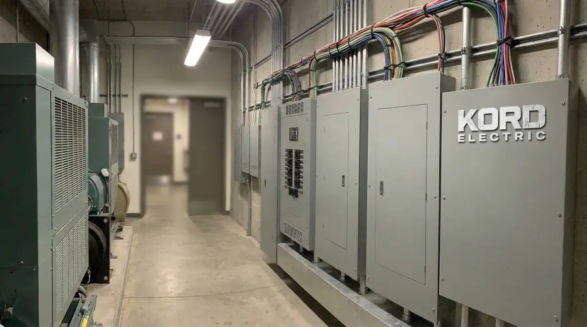 Panelboard and wiring runs coordinated with NEC overcurrent placement