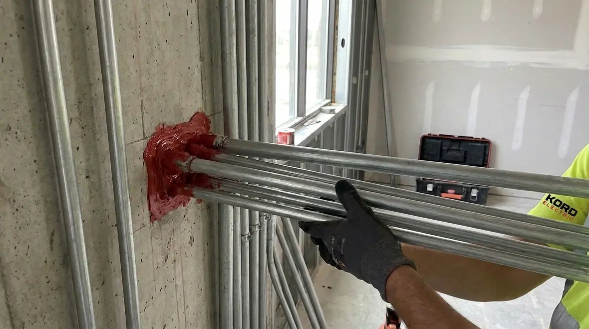 NEC raceway seal building penetrations