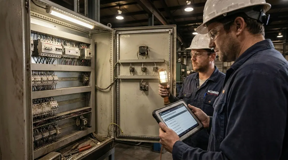 Commercial electrical equipment wired with correct polarity