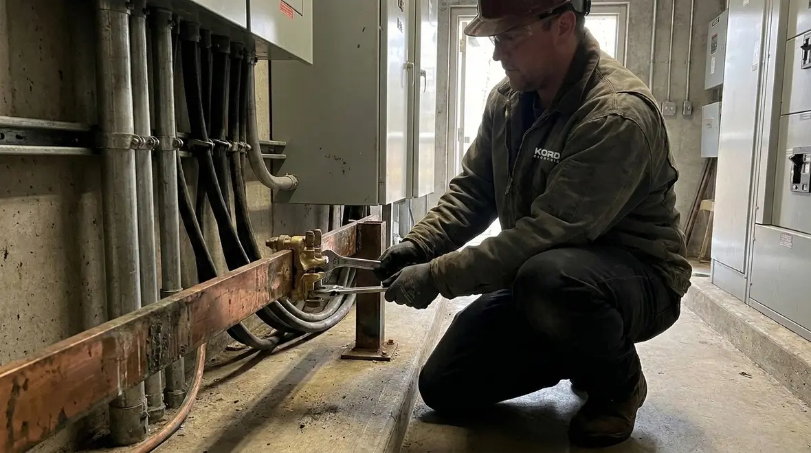Grounding and bonding inspection for a separately derived over 2 kV system