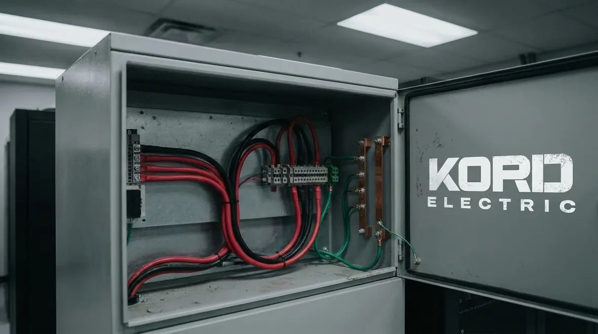 DC equipment in a commercial facility with NEC DC system grounding applied