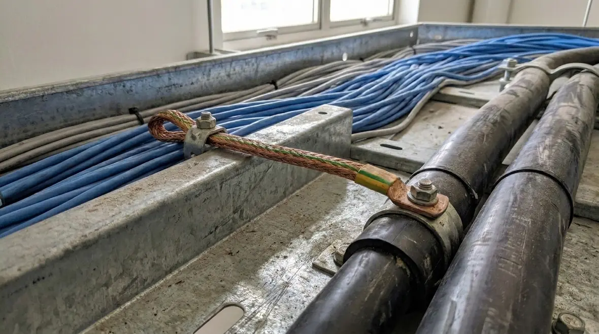 Bonded communication raceways in a 2 kV commercial electrical room