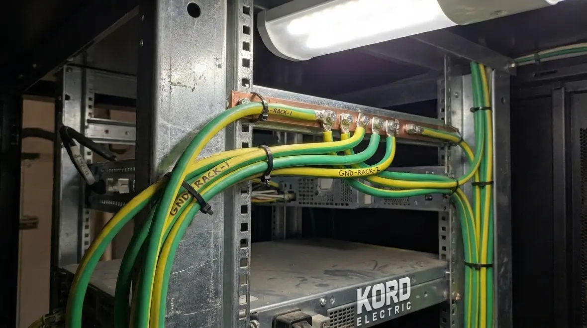 Commercial facility equipment protected by proper NEC communications bonding