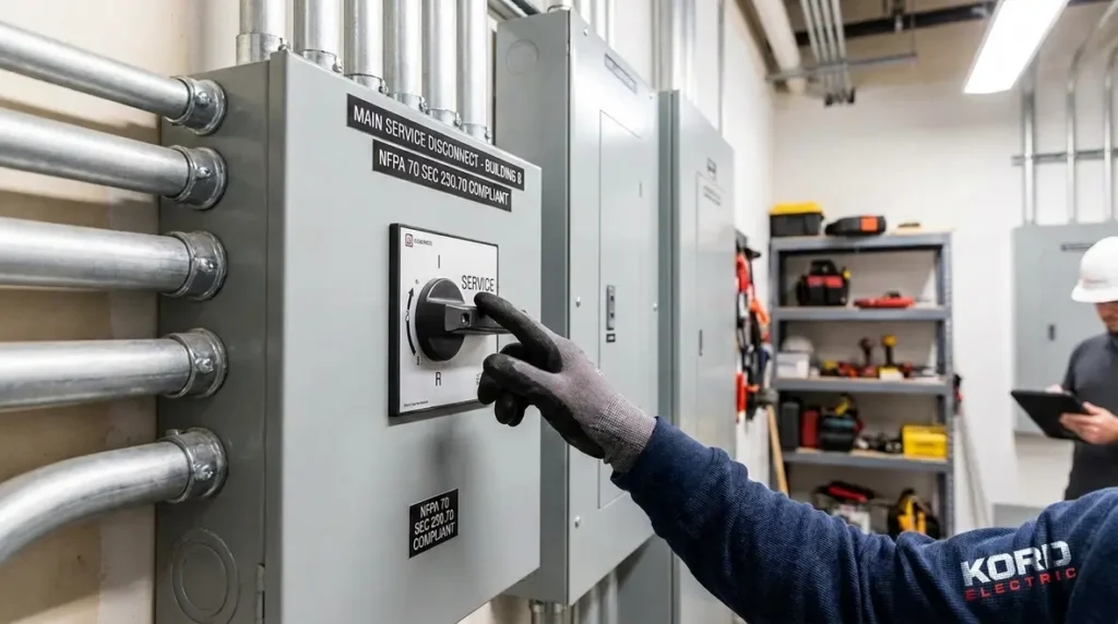NFPA 70 Section 230.70 Service Disconnecting Means