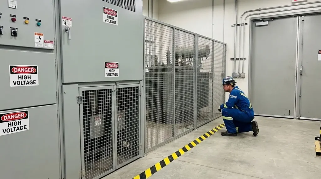 NFPA 70 Section 268.62 Enclosed Guarded High Voltage Service