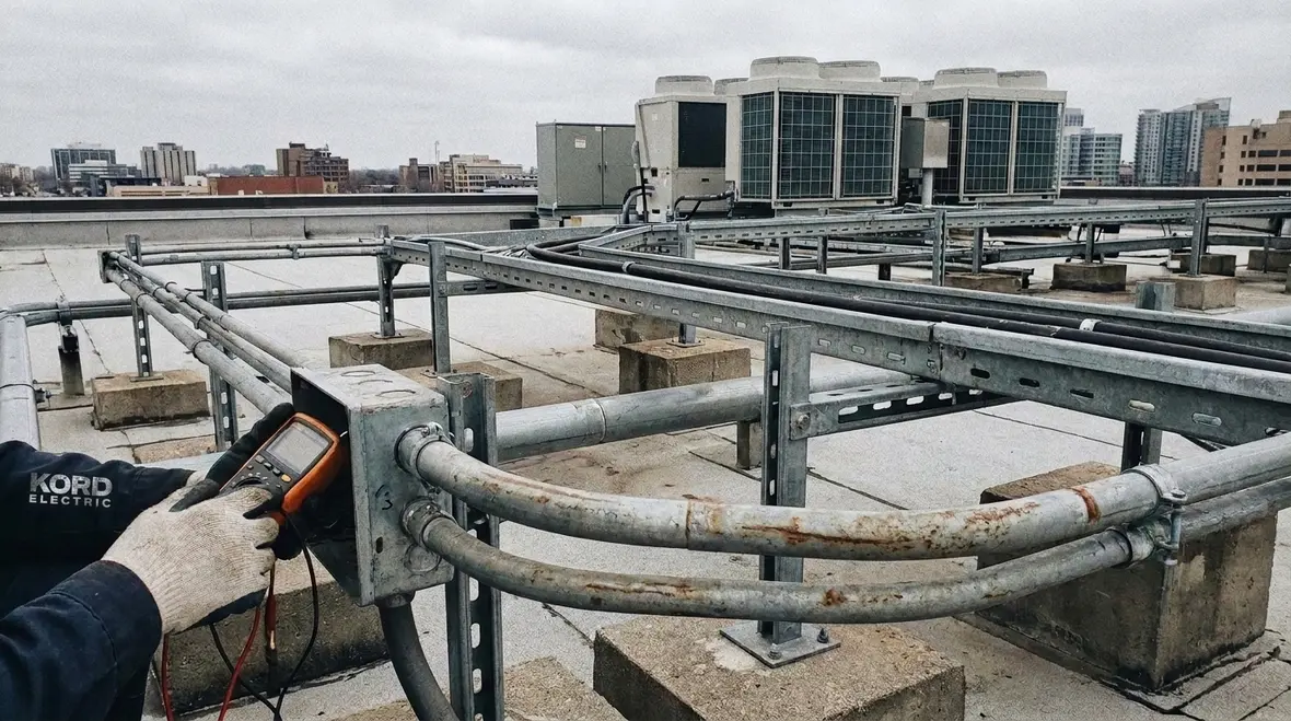 NEC supports over buildings code