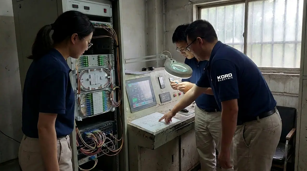 Facility team reviewing NEC optical fiber cable scope for NFPA 70 Section 245.1