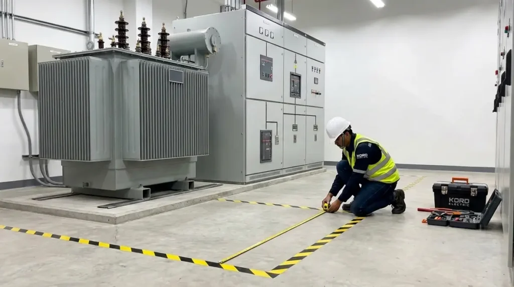 NEC Transformer Switch Working Space and 110.55 Compliance